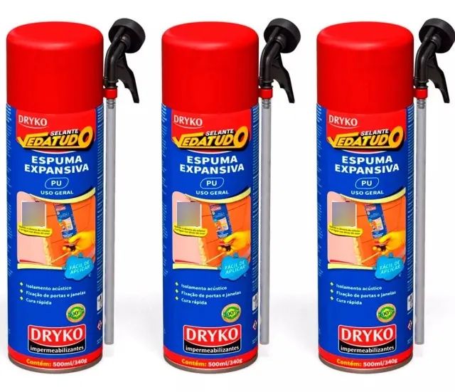 Espuma Expansiva Universal Obras Porta Janela Uso Geral 500ml/340G