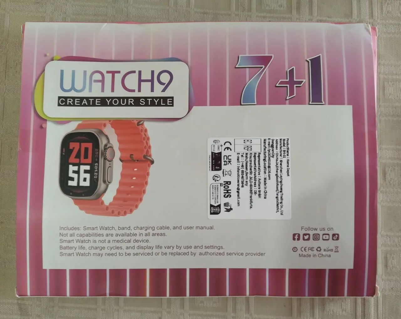 Smartwatch  Ultra 9 series 42mm 7in1   - Foto 2