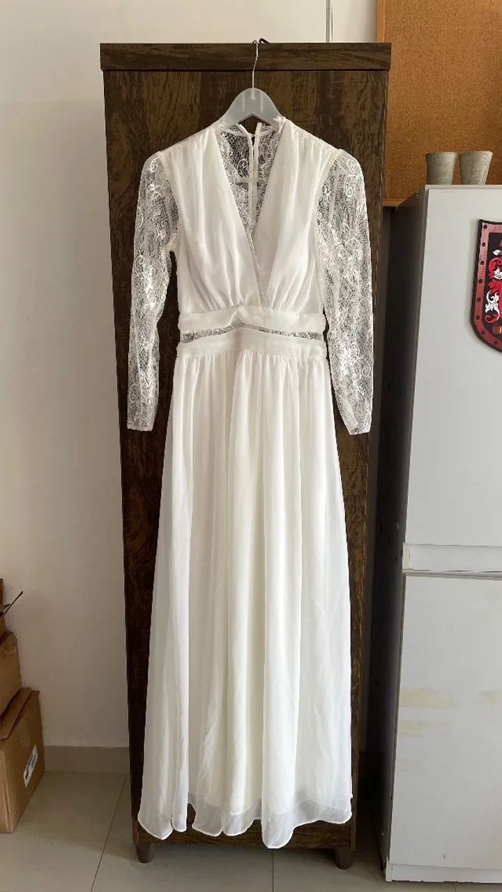 Vestido branco elegante Novo