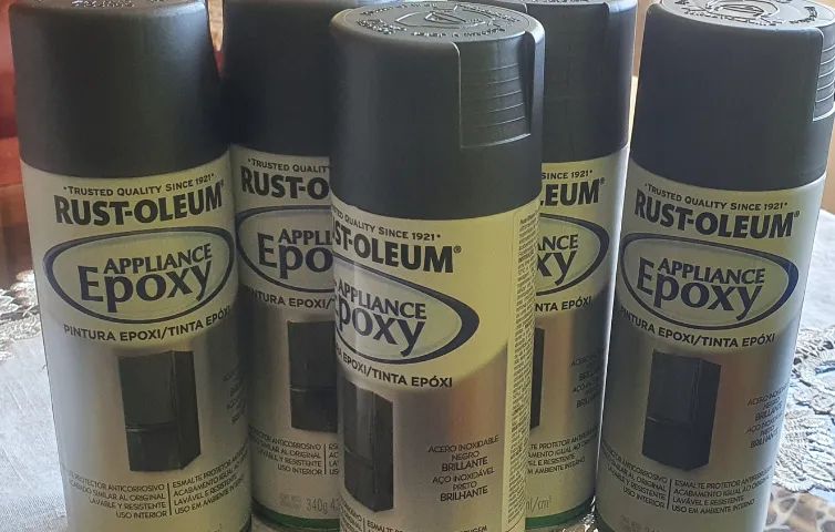 DESCONTO ESPECIAL Tinta Spray Epóxi da cor "Aço Inoxidável Preto" 340g  Rust-Oleum® - Foto 5