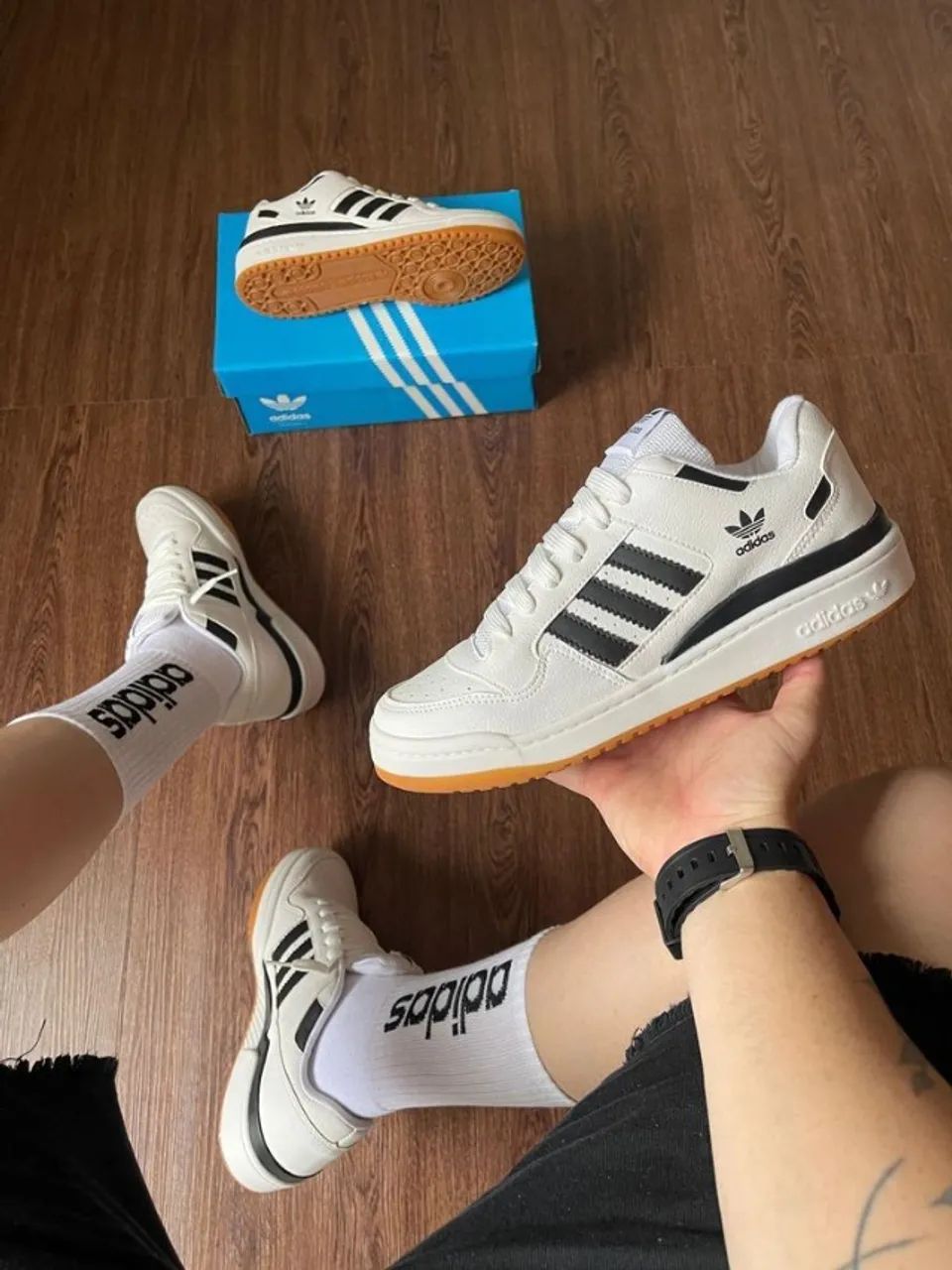 ADIDAS FORUM LOW  R- BRANCO PRETO FRETE GRATIS PARA TODO BRASIL