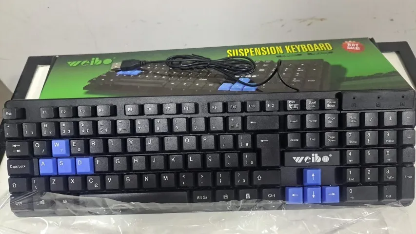 Teclado Gamer usb marca weibo, modelo wb-711, de entrada, para computador