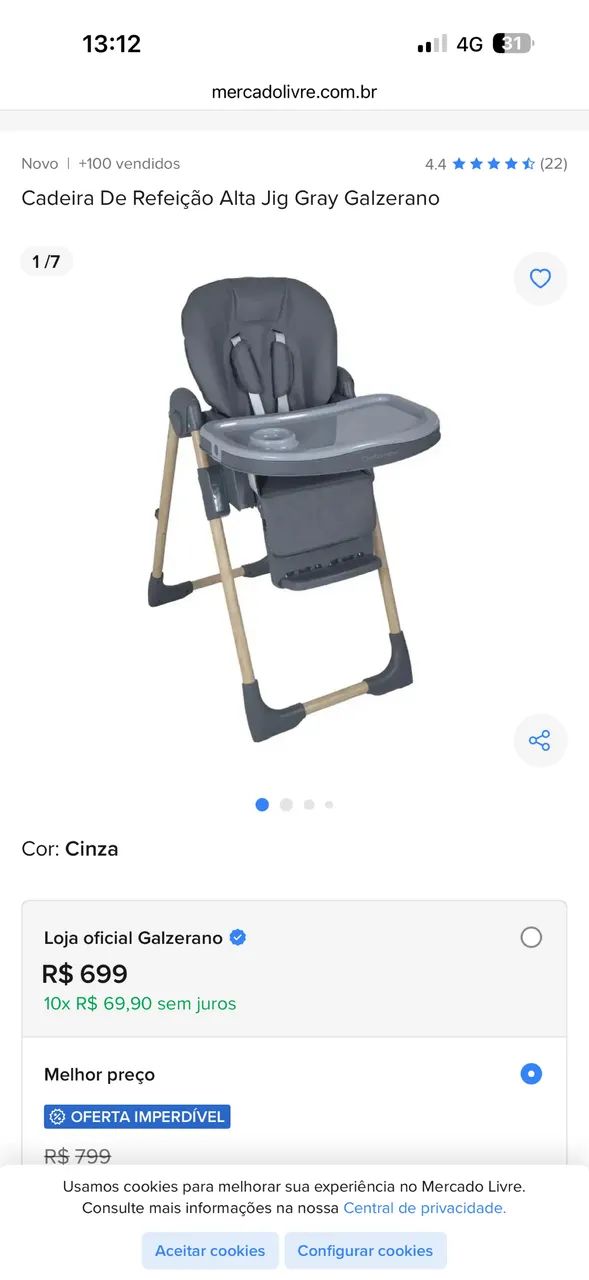 Cadeira de refeição para bebê  - Foto 3