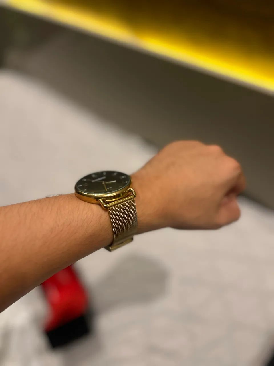 Relógio Masculino Casual Dourado Mondaine - Foto 4