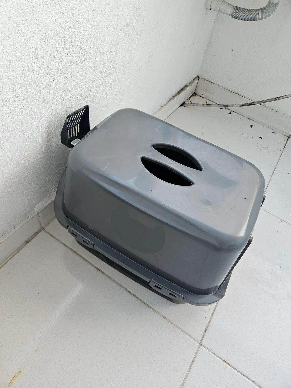 Caixa de areia coberta para gato grande - Foto 2