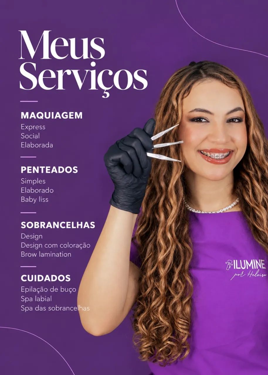 Maquiagem, penteado e sobrancelha 