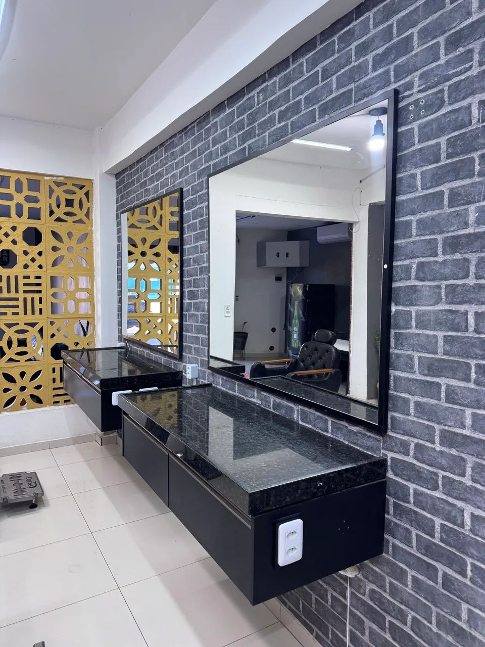 BANCADA COMPLETA PARA BARBEARIA 