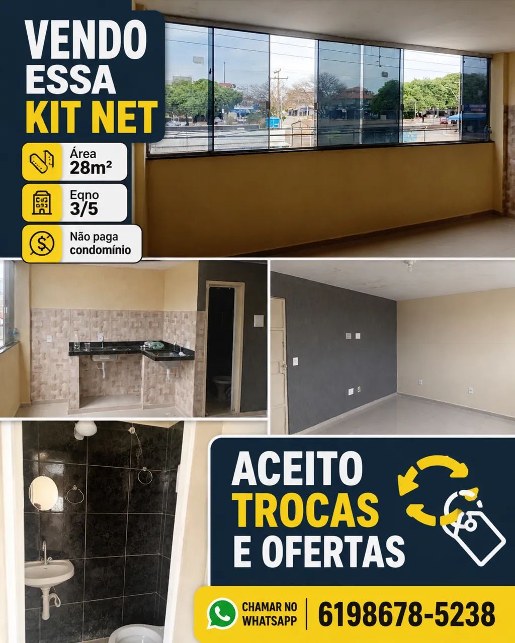 Vende-se Kitnet ou Sala Comercial - Setor O, QNA 3/5
