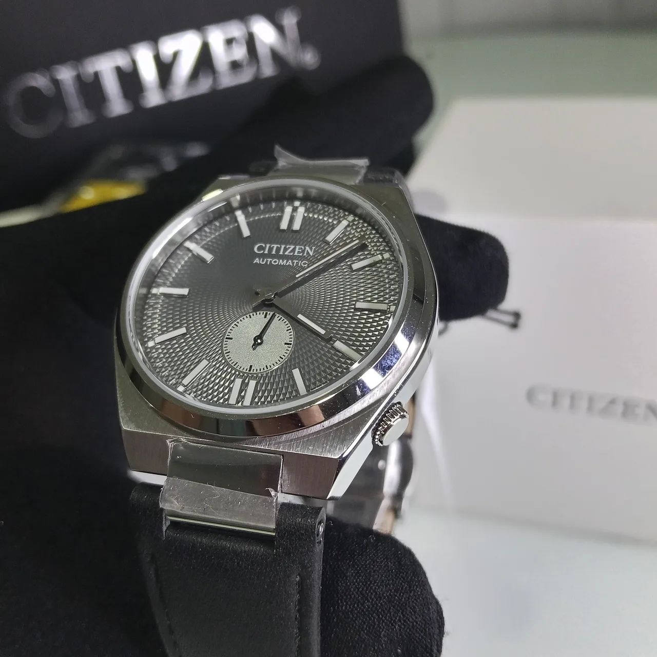 Relógio Novo Citizen Tsuyosa Automático Small Second Grey Dial Sapphire Full Set 40mm - Foto 2
