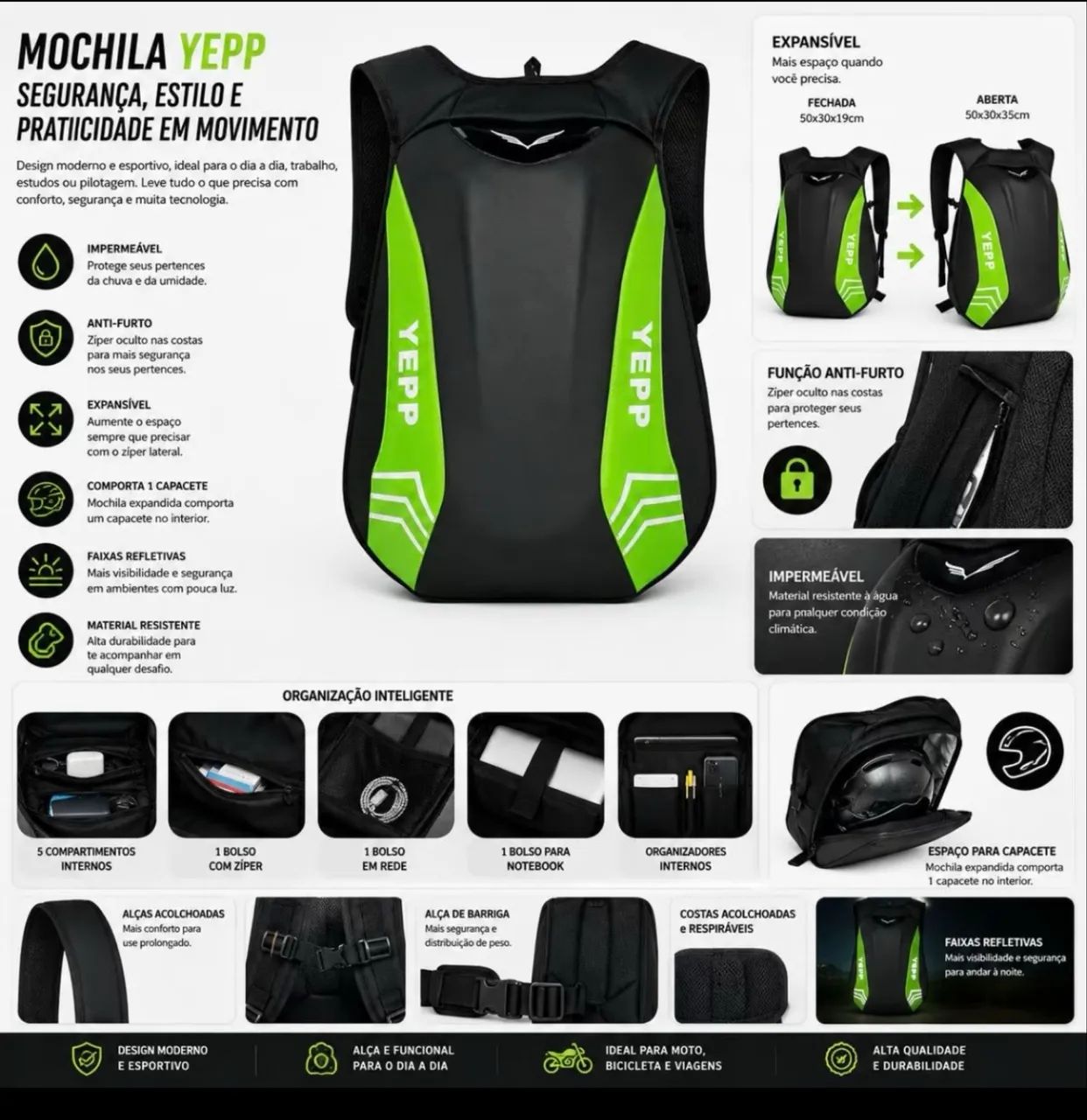 Vendo mochila impermeável 