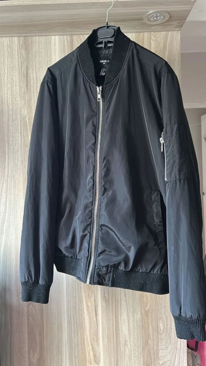 JAQUETA MASCULINA FOREVER 21 MEN PRETA