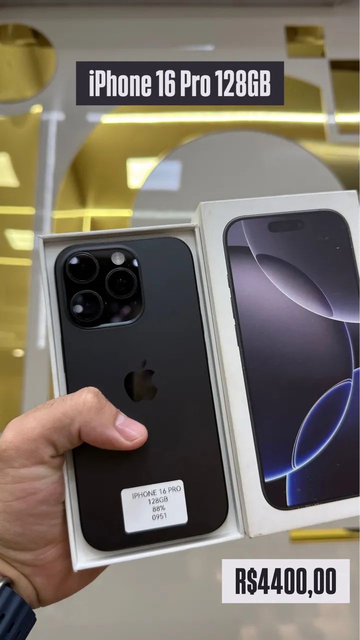 IPHONE 16 PRO 128GB 5G BLACK COM CAIXA MEGA PROMO - Foto 2