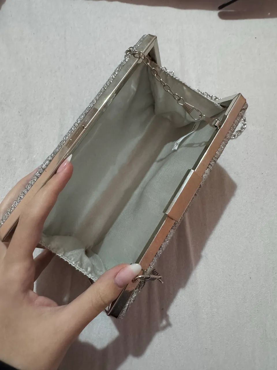 Bolsa Chutch Prata - Foto 2