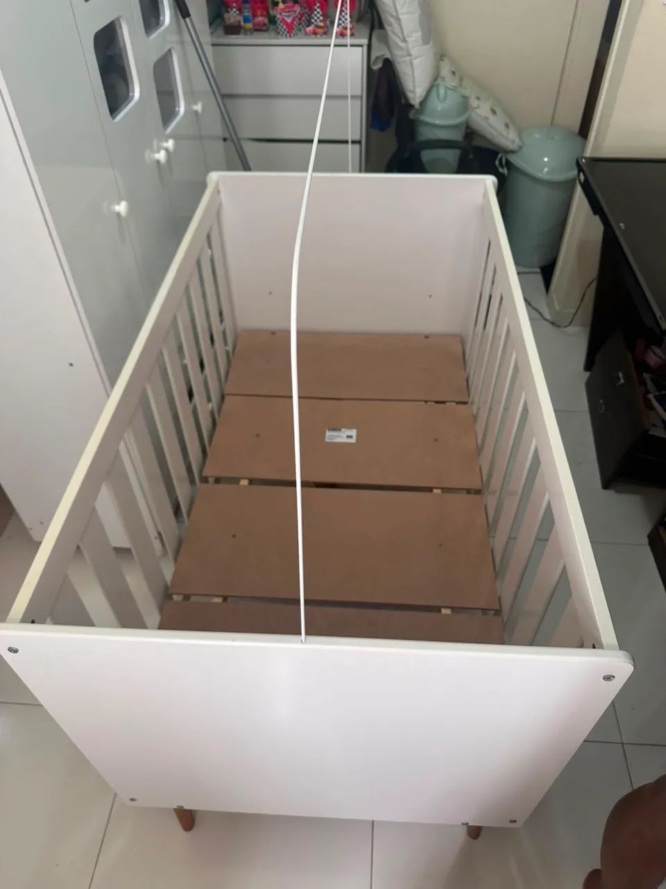 Berço Isis Branco Fosco (Reller) com colchao - Foto 3