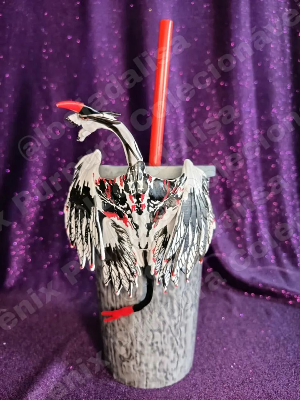 Copo Com Led Avatar Fogo e Cinzas Cinemark Versão Cinza Banshee Ikran Disney Original Novo - Foto 4