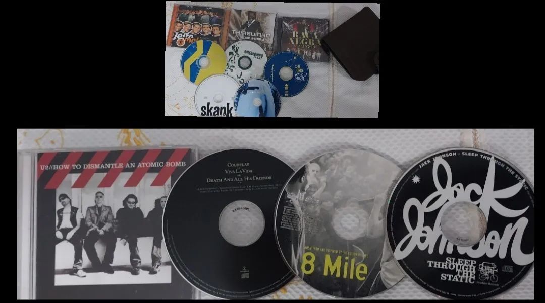 LOTE COM 12 CDs Diversos: Pagode, Rock, Pop Brinde Case para CDs