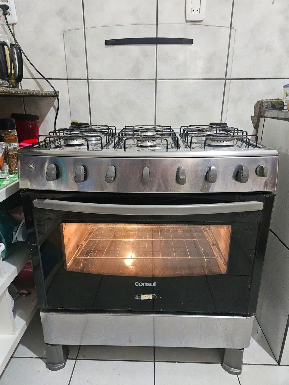 Fogao Consul 06 Bocas , Inox, com Acendimento Automático.  - Foto 2