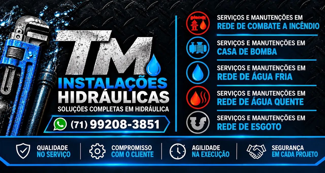 Serviços de hidráulicas no geral