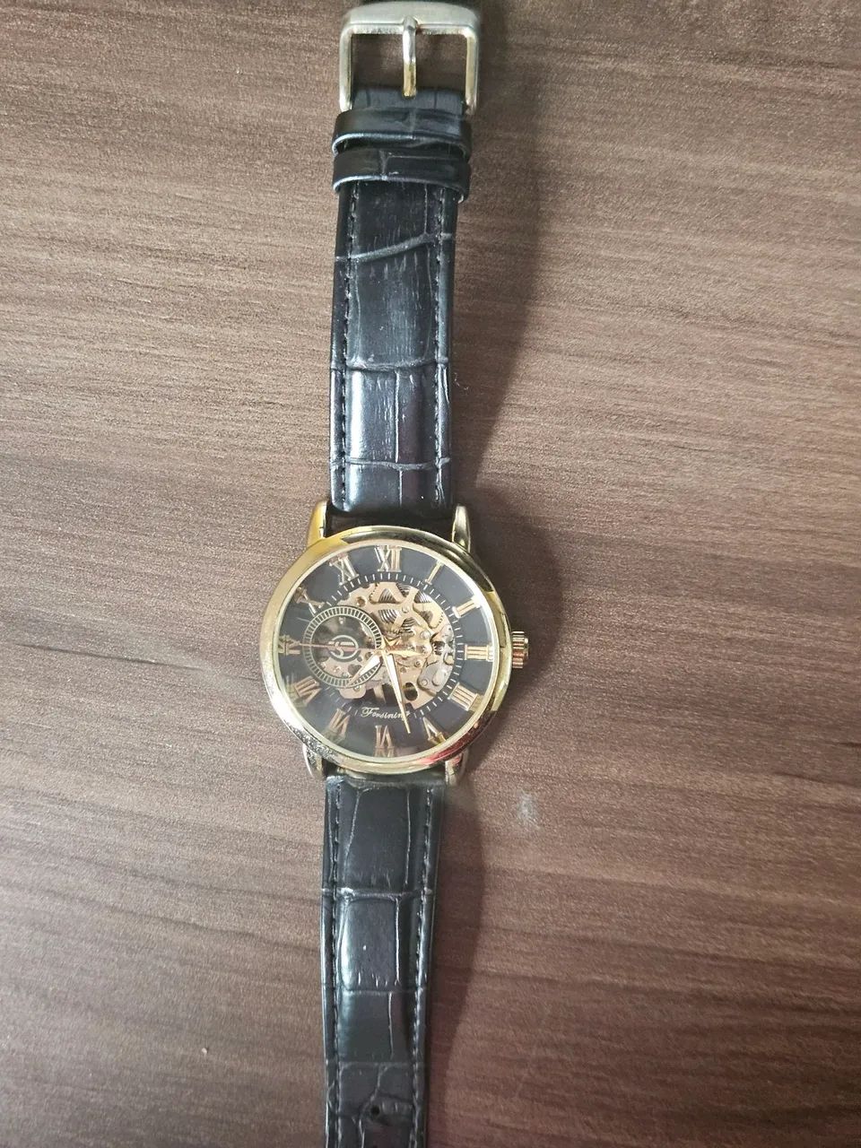 Relogio mecânico - forsing dourado  - Foto 2