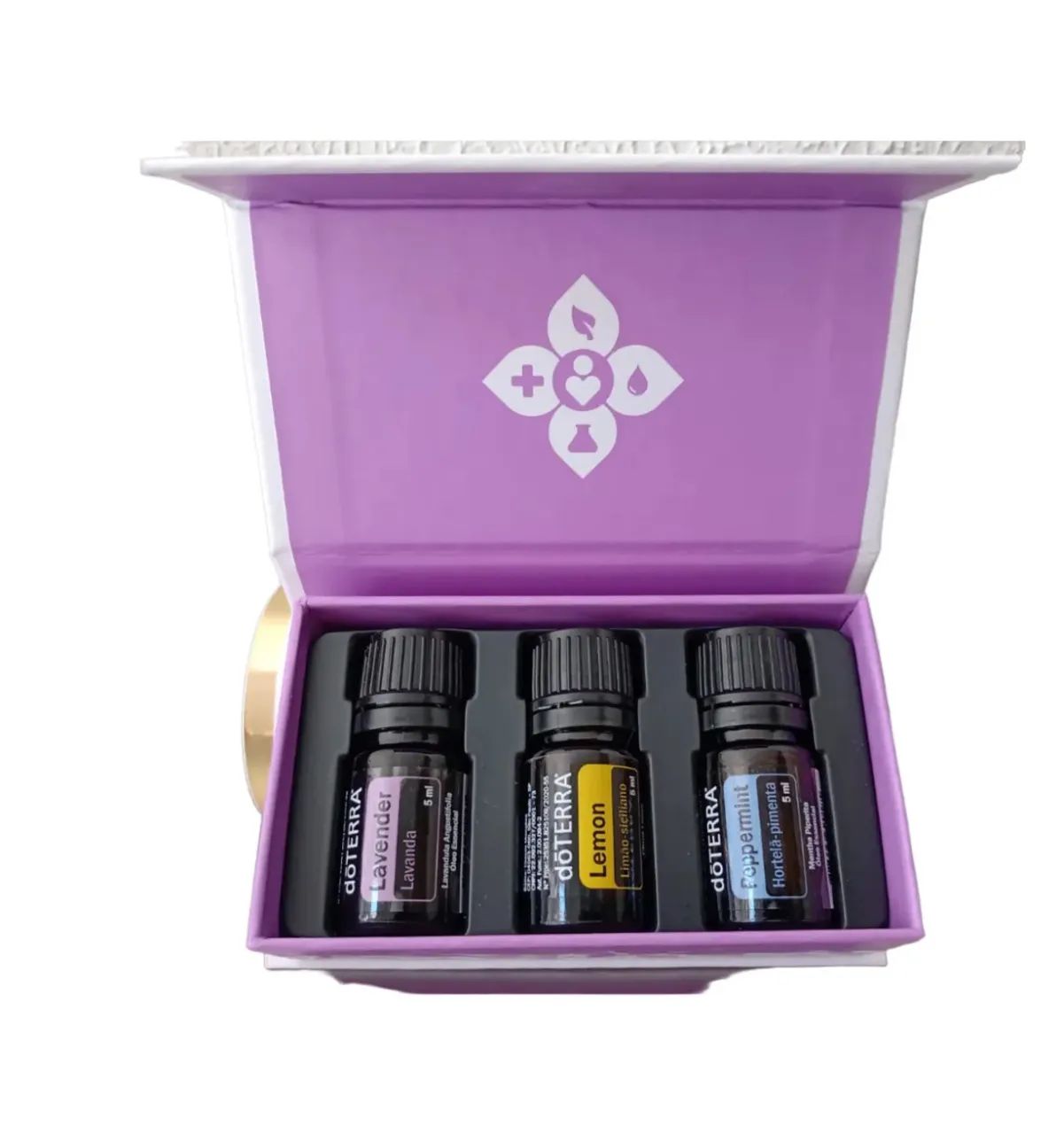 Doterra Kit Apresentação 3 Óleos Lavanda Lemon e Peppermint 5ml
