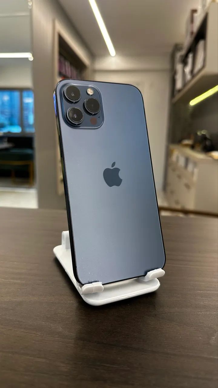 iPhone 12 Pro Max 128gb Azul Seminovo / Loja Física - Celulares e iPhone 12 Pro Max 128gb Azul Seminovo / Loja Física - Celulares e