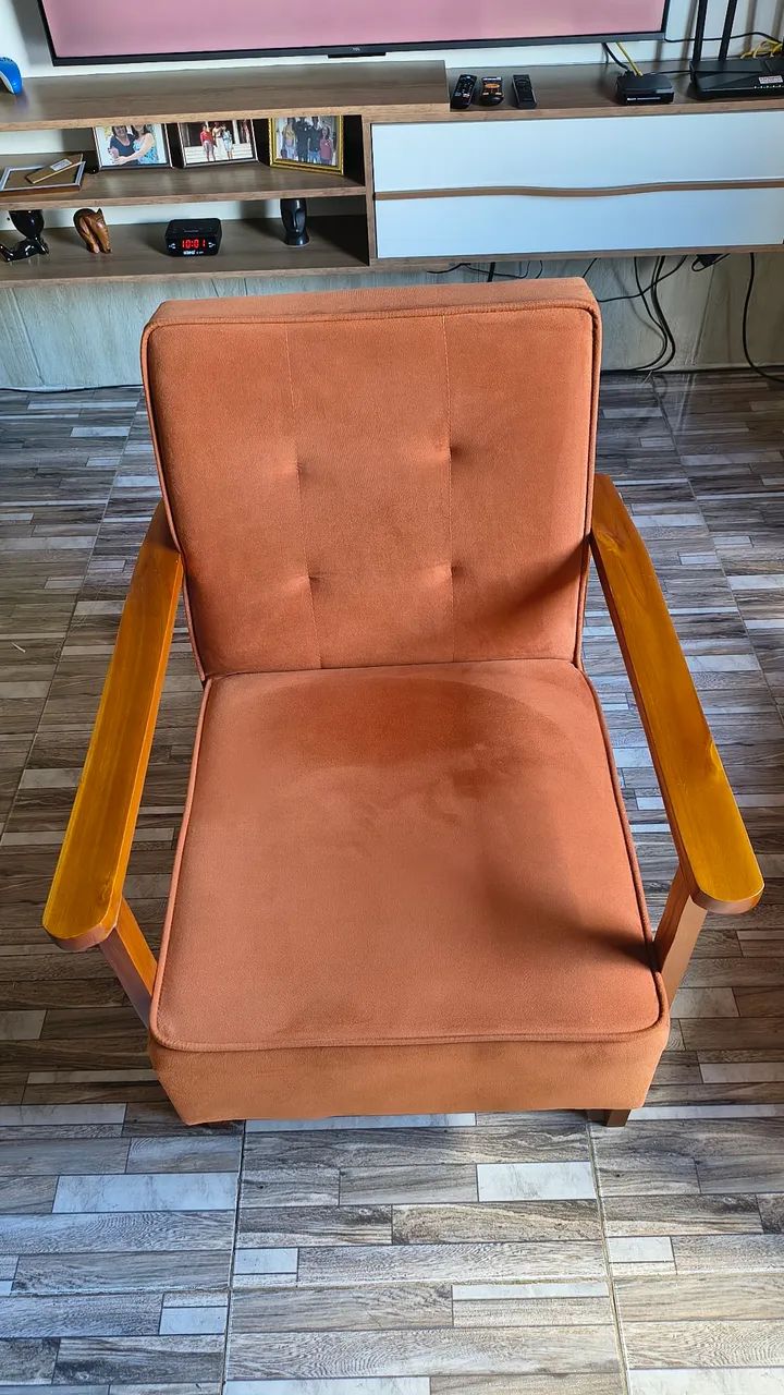 Poltrona de luxo Ester cor terracotta - Foto 5