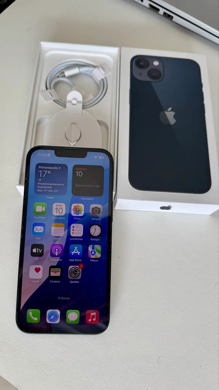 iPhone 13 preto 128Gb bateria 76% - Celulares e Smartphones