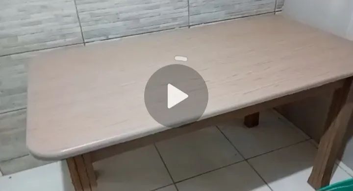 Mesa de jantar retangular seis lugares. R$300,00. - Foto 2