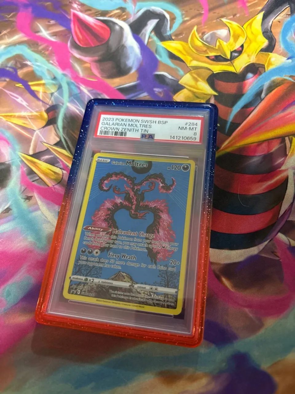 Carta Pokémon Moltres psa8