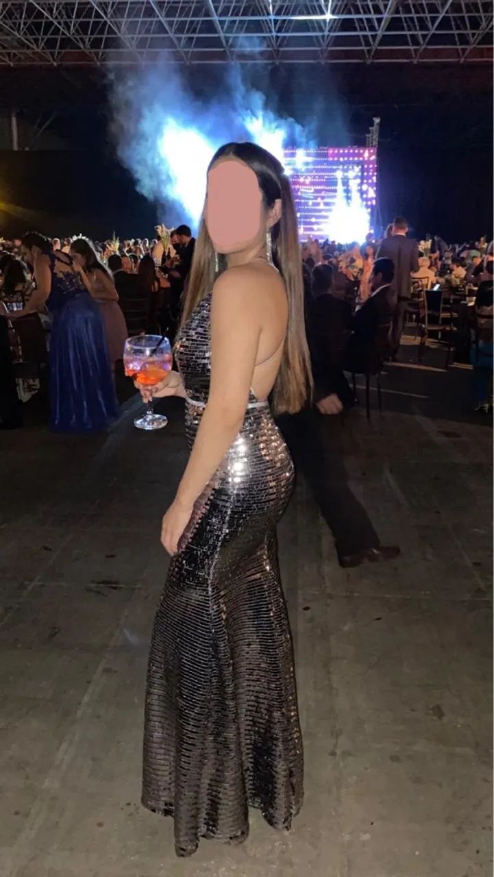 Vestido Festa/Formatura Prateado  - Foto 2
