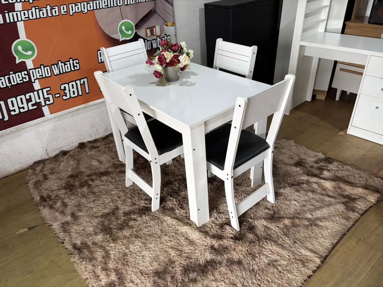 Mesa de jantar com 4 cadeiras (entrego) - Foto 3