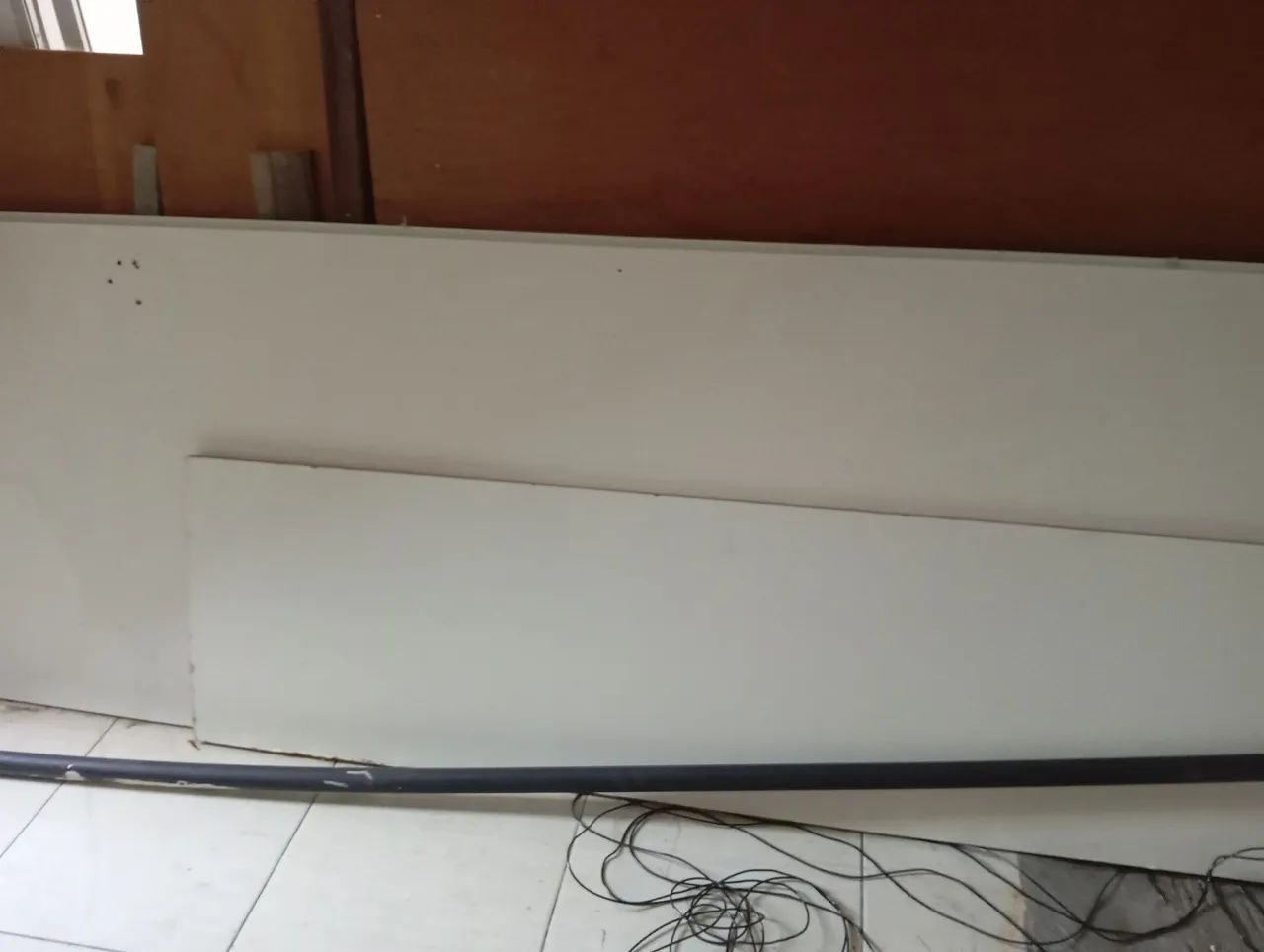 Placa MDF branca pedaços 