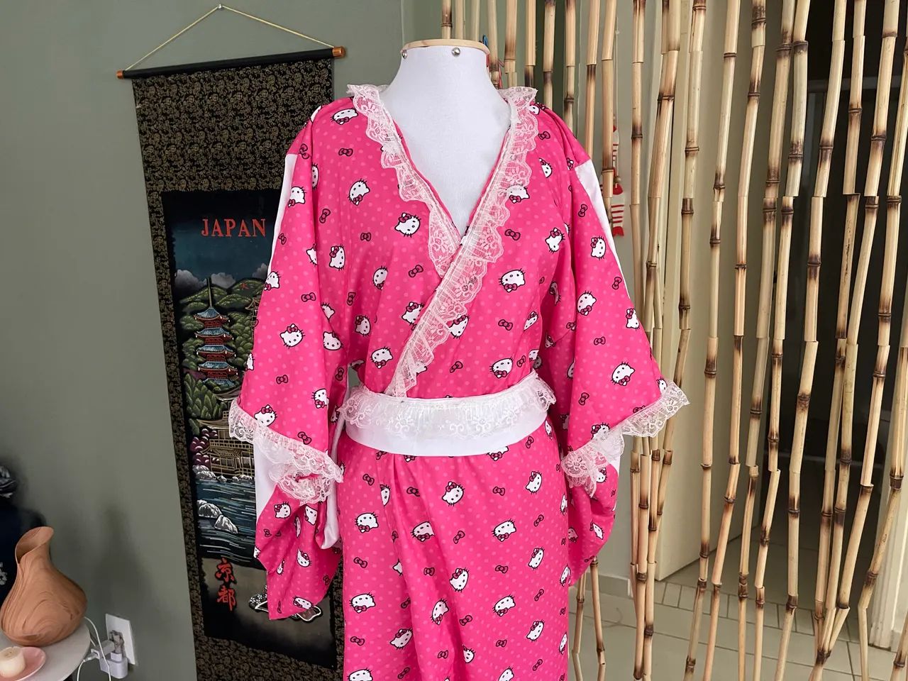 Kimono Kawaii Hello kitty tam P/M  - Foto 4