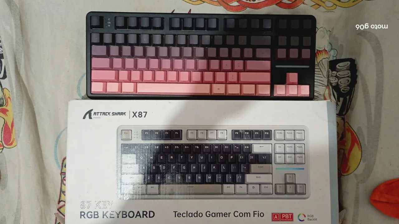 TECLADO MECÂNICO ATTACK SHARK X87 BLACKBERRY  - Foto 2