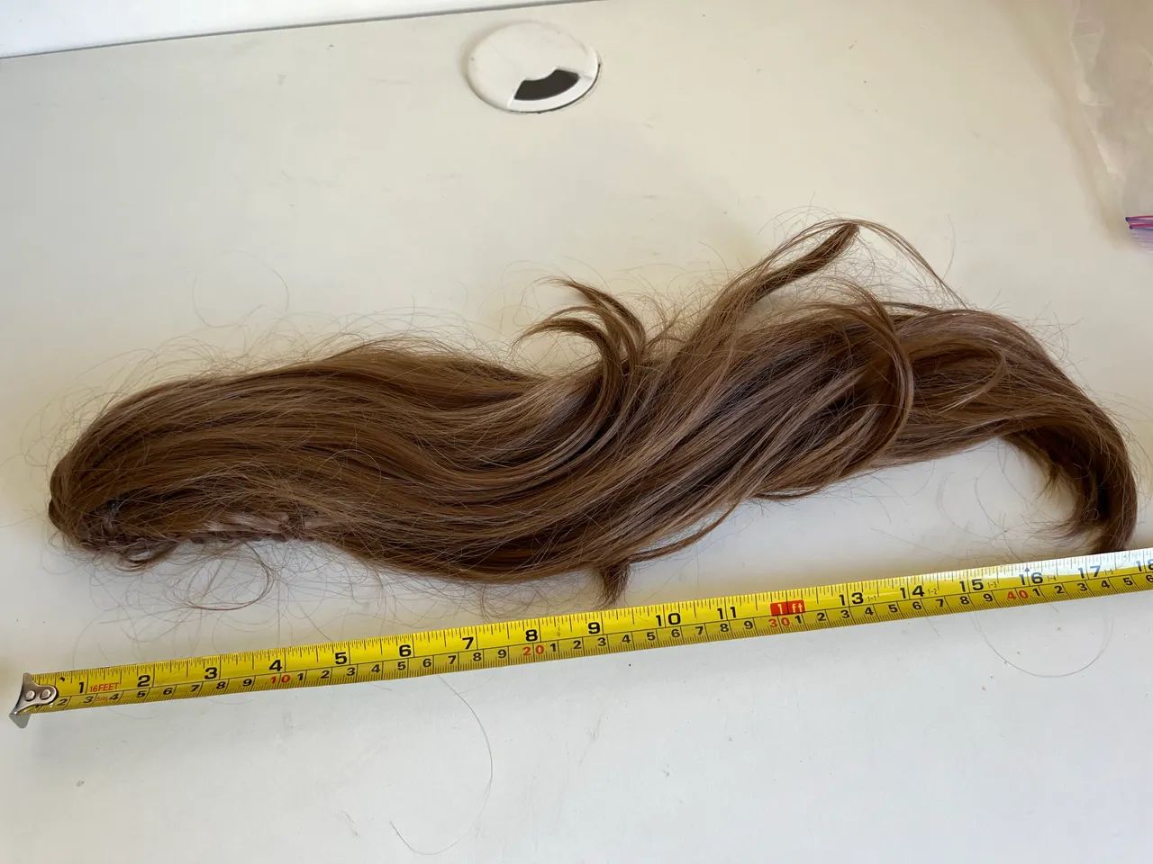 Aplique cabelo loiro castanho importado com clip 45cm - Foto 2