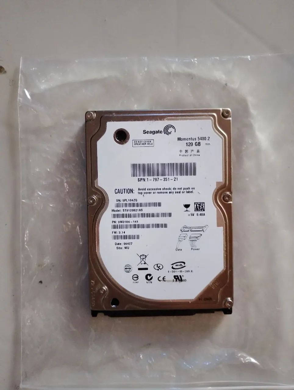 HD 120 GB funcionando 