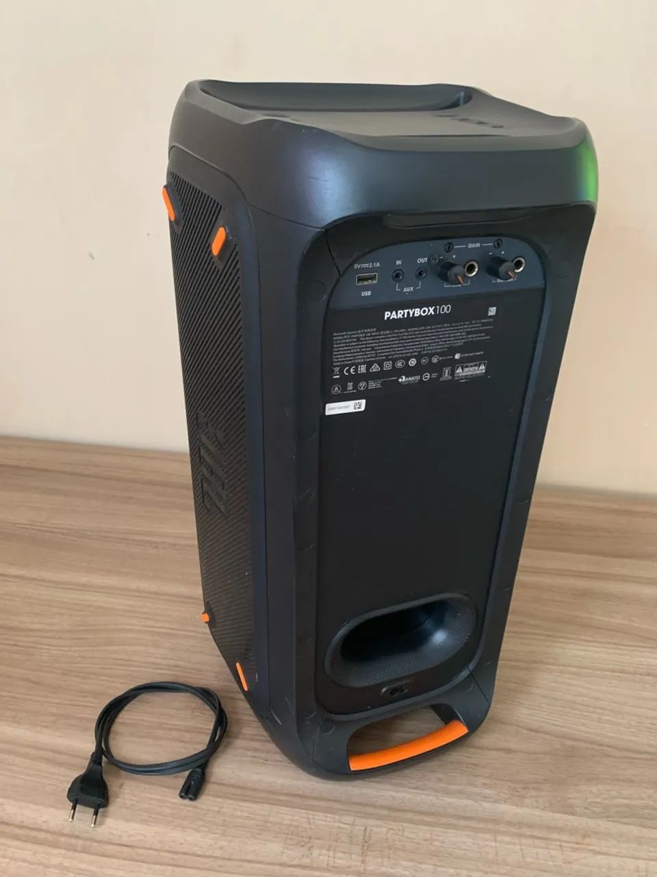 JBL PartyBox 100 Original - 160W - Funcionando - Bateria Viciada - Foto 3