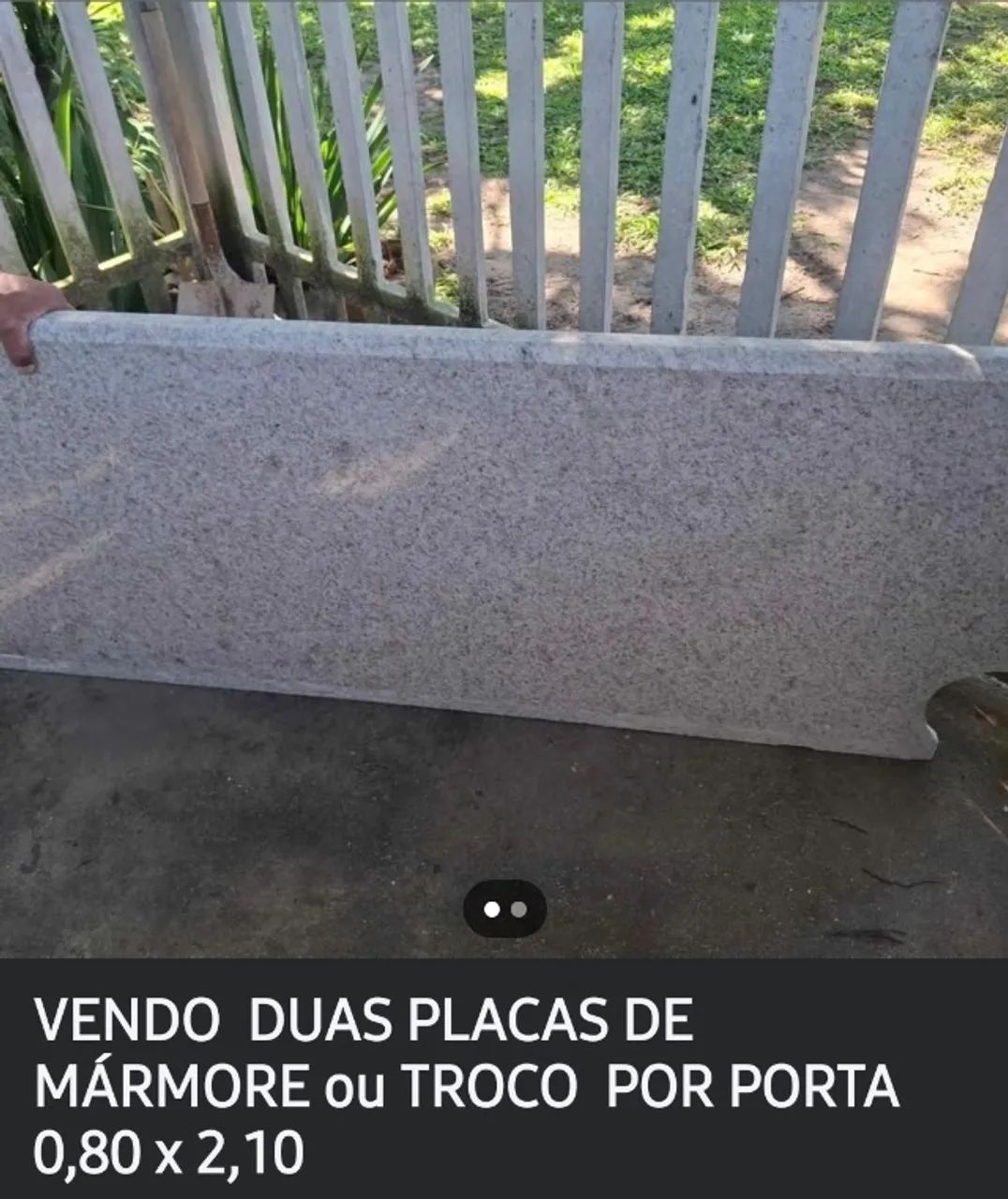 Mármore 0,96 x 1,00. Retirado inteiro. Novo. Sem arranhões  - Foto 2