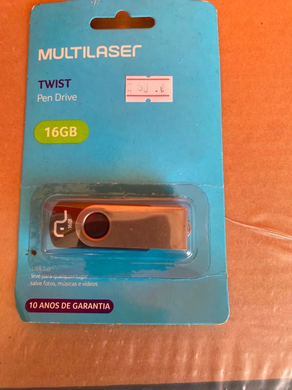 PEN DRIVE 16GB MULTILASER VALOR 50,00
