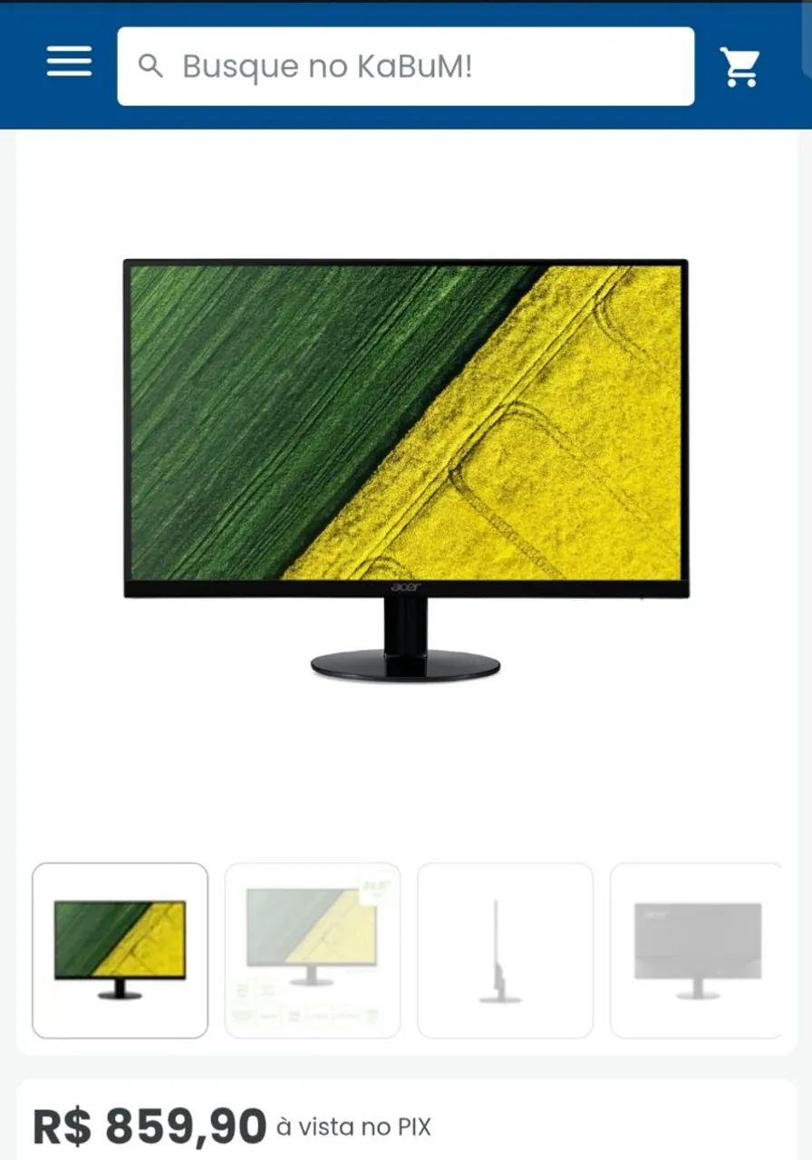 Monitor Acer Gamer 24 polegadas FullHD HDMI tela ultra finaI - Foto 3