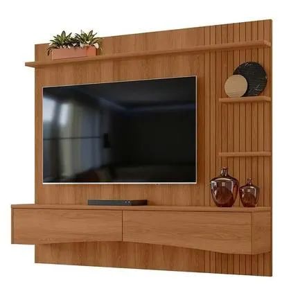 Painel Para TV 65 Polegadas 180cm Europa Lukaliam Jequitiba Ripado - Foto 2