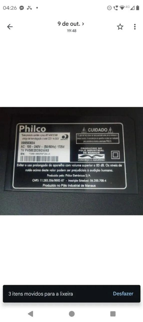 TV PHILCO 58" - Foto 2