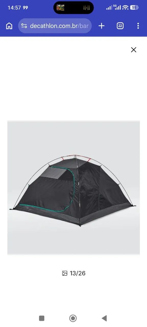 Barraca quechua MH 100  flash Black  - Foto 4