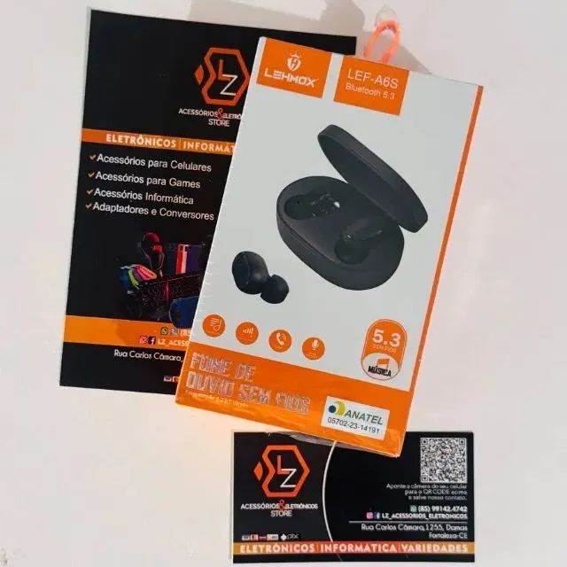fone de ouvido Bluetooth Lehmox LEF-A6S