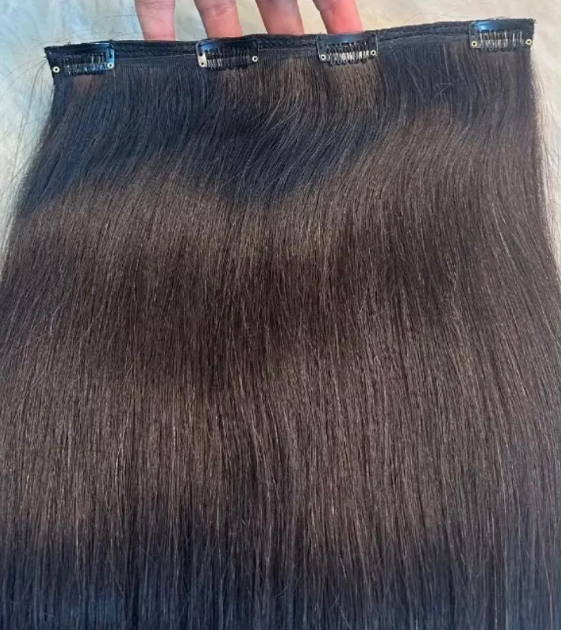 Aplique tic tac 55cm cabelo humano  - Foto 3