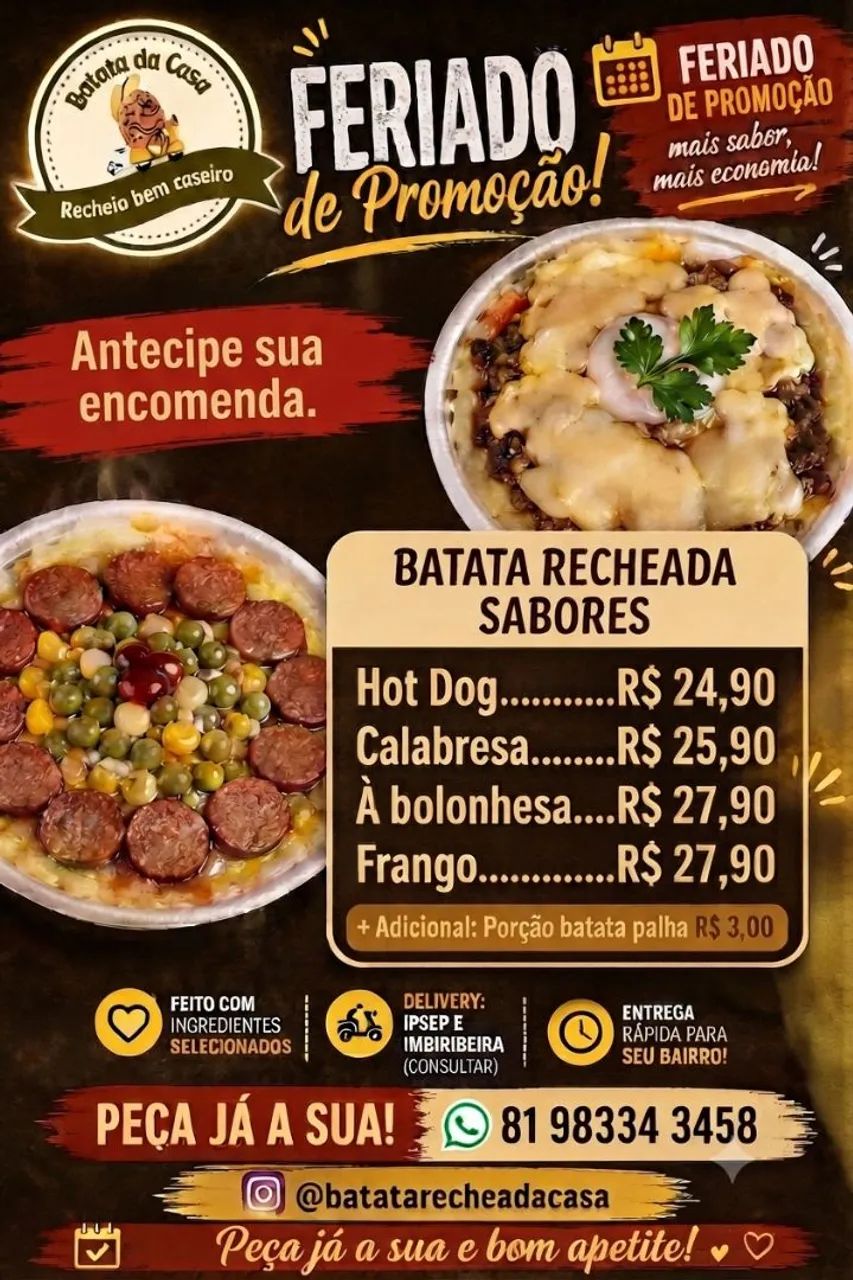Batata Recheada da Casa