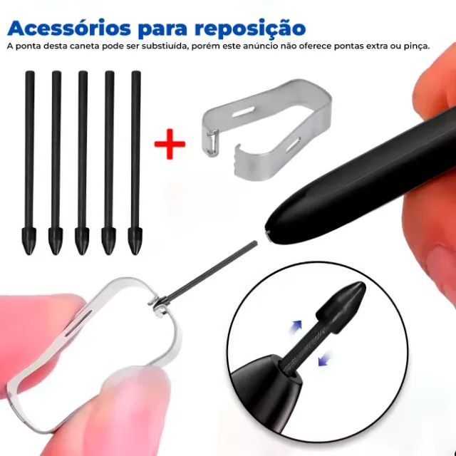 Caneta Pen Touch Tablet Samsung Galaxy Tab S7 S8 S9 FE Plus Ultra Não Precisa Bluetooth  - Foto 3