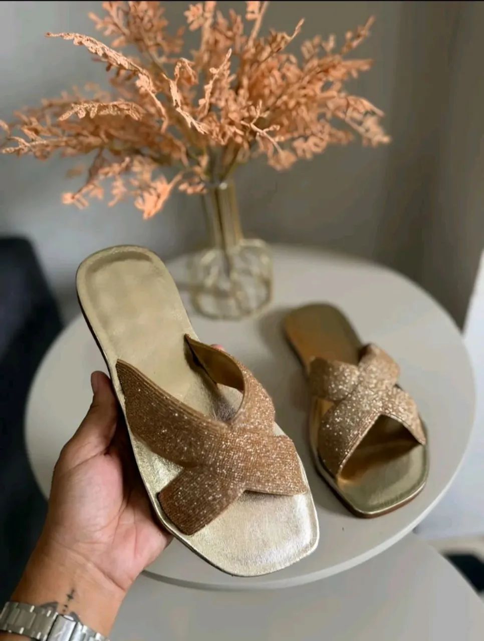 Sandália gloss rasteirinha 