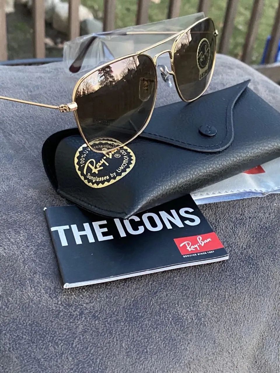 Ray-Ban caravan marrom degrade oculos de sol rb3136 - Foto 2