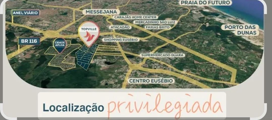 Lote de esquina 221,57 m² no TopVille Eusébio - Repasse - Foto 5